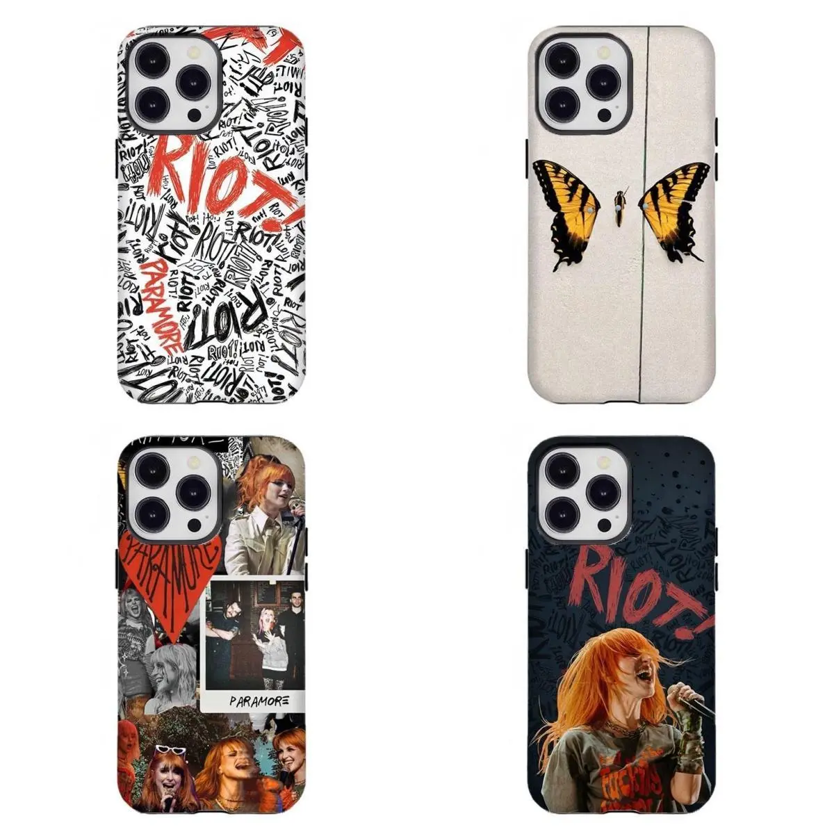 Custom Nostalgic Paramore Riot Pop Punk Butterflies Hayley Williams Aesthetic Cellphone Case - Wireless-Friendly Protector Accessory for iPhone 17,16,15,14,13,12,11 & Samsung S21-S25, Ideal Gift for Music Fans