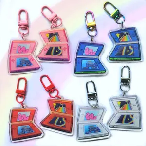 Double Sided Rainbow Game Keychain - 4 Color Options