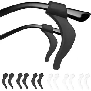 6 Pairs Non-Slip Glasses Arms with Ear Holders, Glasses Ear Hook, Anti-Slip Grip, Glasses Grips, Secure Eyeglass Arms for Reading Glasses, Office Accessories