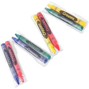 500 Sets of 2-Packs (1,000 Bulk Crayons) Non-Toxic Pre-Wrapped Crayons for Restaurants, Parties, Classrooms and Events, Kid-Safe Assorted Colors Easy to Distribute