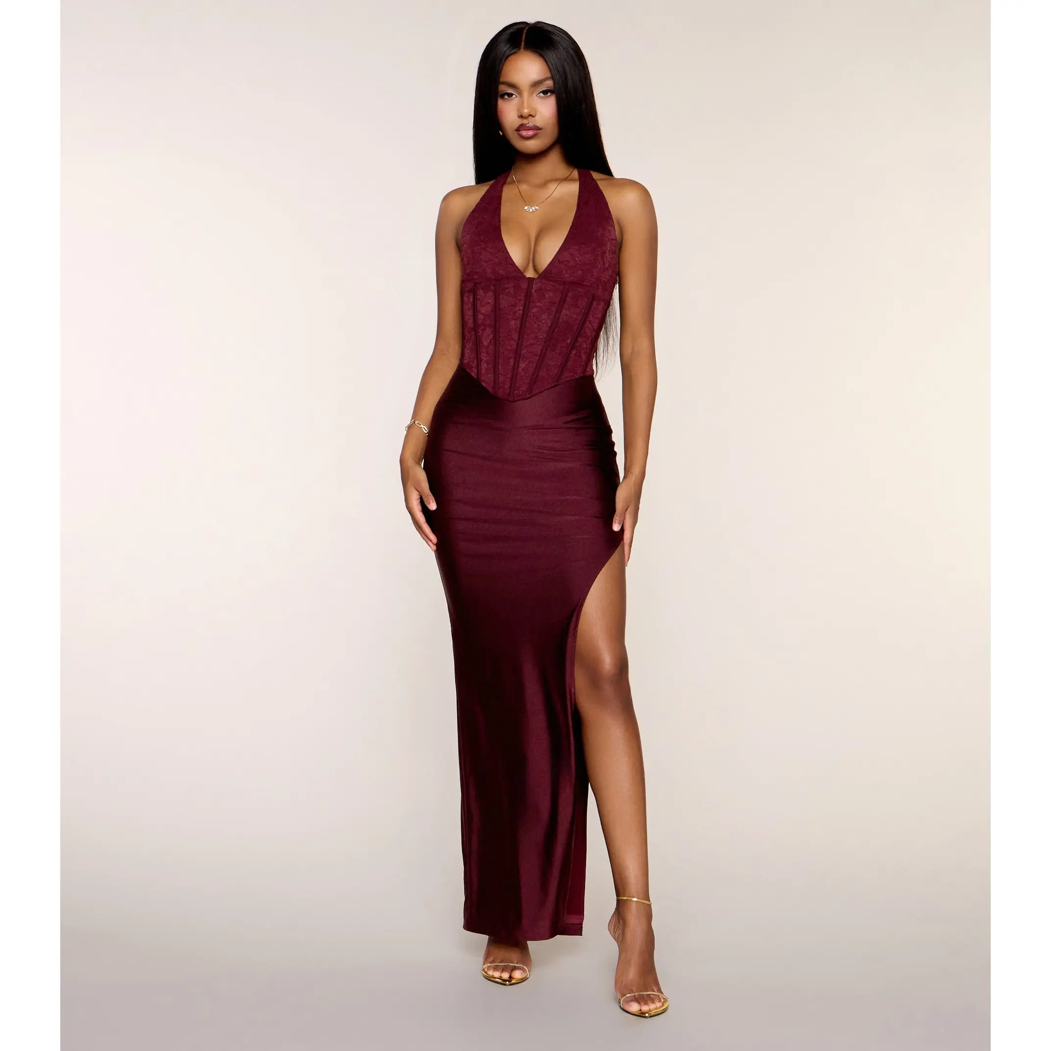Dahlia Lace Corset Formal Dress