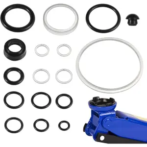 15 Pcs Hydraulic Jack Seal Kit, Car Repair Tool, Jack Repair Sealing Tool Kit, Horizontal 3 Ton Oil Seal Complete Set Hydraulic Oil O Ring Small Accessories