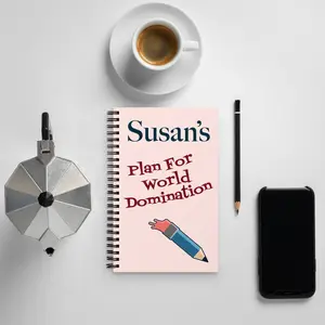 Personalized Pinky and the Brain Plan for World Domination Spiral notebook