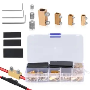 35pcs Quick AWG Wire Connectors Kit, 2 4 6 8 10 12 Gauge Wire Crimp Connectors Quick Wiring Electrical Connection Terminal Battery Electric Cable Splice Kit for Home Appliances Power Industry