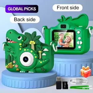 Cartoon Dinosaur Design Camera Toy, 1080P HD Digital Camera Multifunction with 5 Puzzle Games, Fun Stickers for Girls & Boys, Birthday Gifts #GLOBAL PICKS