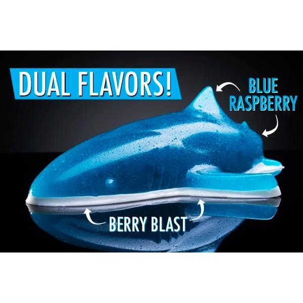 Giant Gummy Shark  - Blue Raspberry & Strawberry-Banana Gummy Snack Flavors