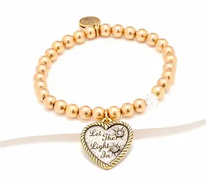 Divinely Guided by Theresa Caputo Heart Stretch Charm Bracelet