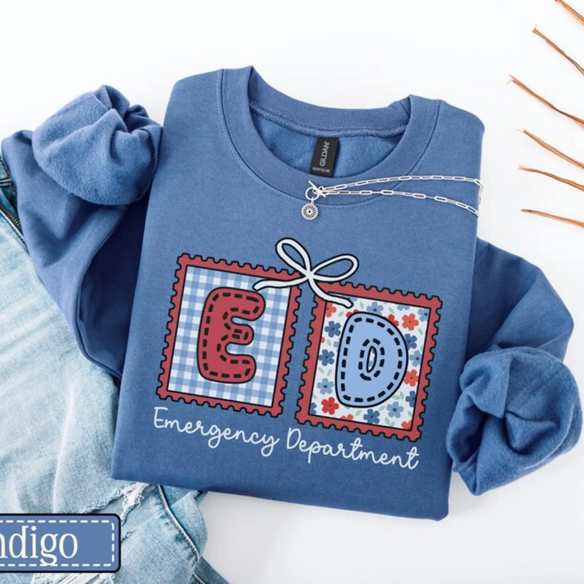 Emergency Department July 4th Sweatshirt • Comfort Colors ER Nurse Fourth of July Sweater • Emergency Room Crew Group • Memorial Day ED Tech