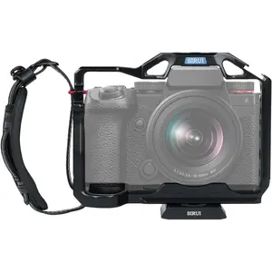 SIRUI S5II S5IIX G9 II Camera Cage with Wrist Strap, Full Cage for Panasonic LUMIX S5II S5IIX G9 with Built-in Plate for Arca, NATO Rail, Cold Shoe, Multi Threads, and 3/8" Locating Holes for ARRI