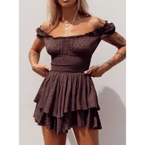 The Love Galore Romper Brown