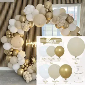 Gold Cream and White DIY Balloon Garland Matte