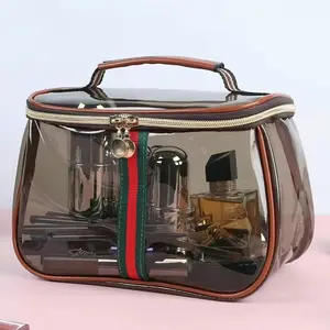 Luxury Retro Vintage Vanity Bag Large-Capacity Waterproof Transparent - Makeup & Travel Toiletry Storage for Women