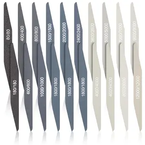 20 Pcs Sanding Sticks for Plastic Models 3D Print Polishing Sticks Assorted Metal and Wood Sanding Tools Accessory for Model Craft Amateur Beginner(Low Grits and High Grits,Double Angle Shape)