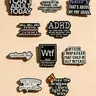 10Pcs Fun Slogan Enamel Brooch Set, Sassy Quote Badges, Unisex Fashion Accessories, Durable Zinc Alloy Metal Pins, DIY Lapel Pins, Perfect Birthday Gift