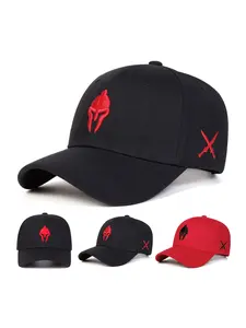 Unisex Spartan Helmet Baseball Hat, Adjustable Sun Protection Casual Hat for Spring & Fall, Outdoor Travel Beach Vacation, Embroidered Cap