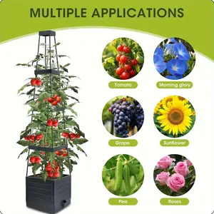 Three-Layer Tomato Planting Box Set, Self-Watering Garden Planter, Climbing Plants Holder, Indoor Outdoor Use, Model Xinghao, Vertical Planter Tower