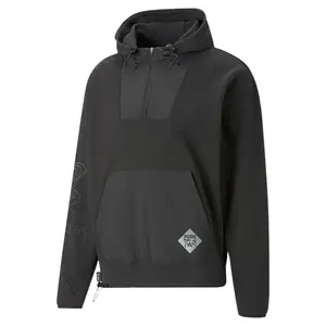 PUMA Mens X Perks And Mini Hoodie Casual Outerwear Casual Hoodie Pockets - Black PUMA Mens X Perks And Mini Hoodie Casual Outerwear Casual Hoodie Pockets - Black
