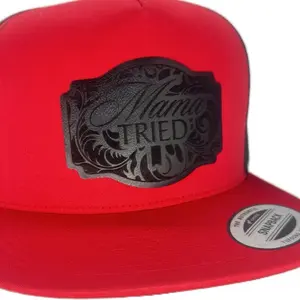 Blackout Series “Mama Tried” Ultra Leather Patch Hat hats  men