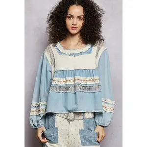Billie Jean Tiered Ruffle Lace Top