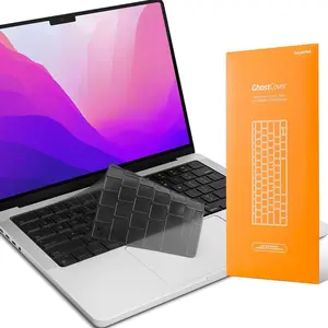 GhostCover   Ultra Thin Keyboard Cover Protector, Compatible with 2021-2026 MacBook Pro 14"/16" M1-M5 Pro/Max, 2022-2026 M2-M5 MacBook Air 13"/15",  ANSI Layout, Translucent