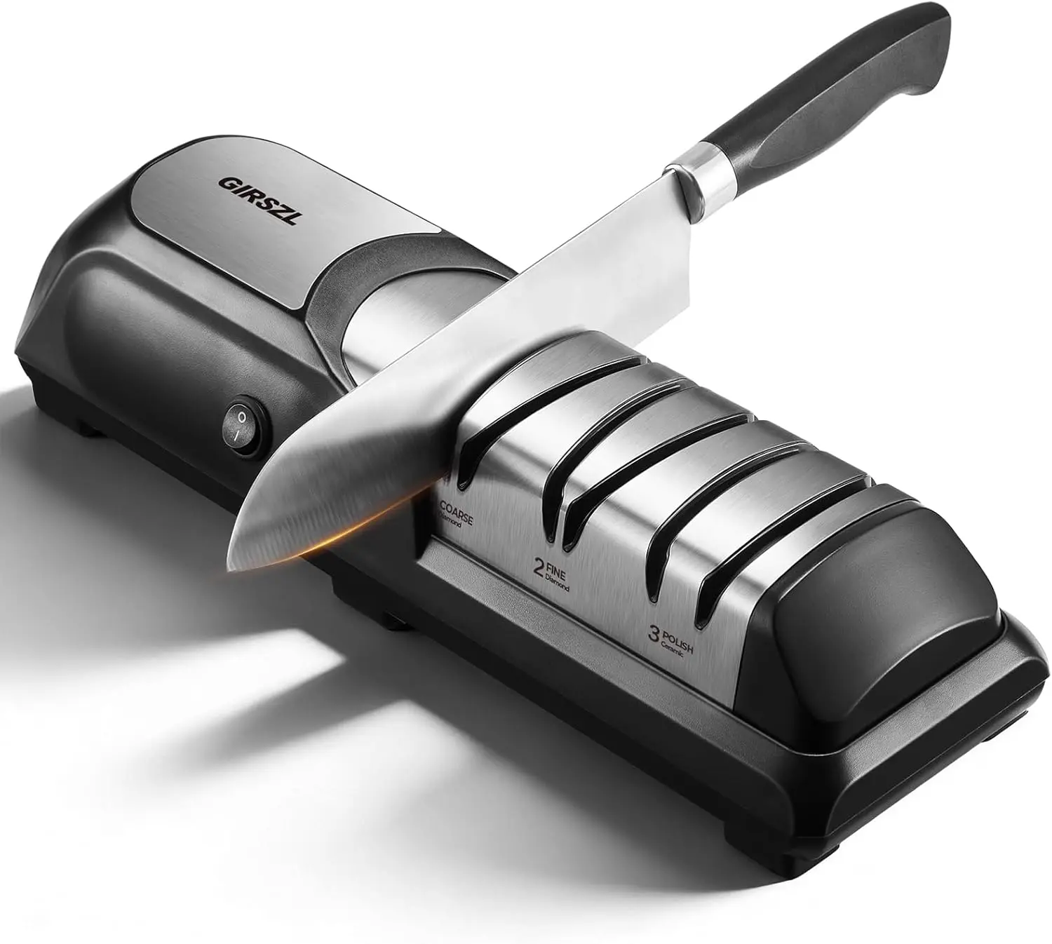 Professional Kitchen Electric Knife Sharpener - 3-Stage 100% Diamond Abrasives Tool with 15° Precision Angle for Restoring, Polishing Chef Knives household gadget
