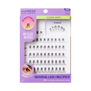 imPRESS Falsies Pre-Glued Individual Lashes Multipack- Classic Wispy