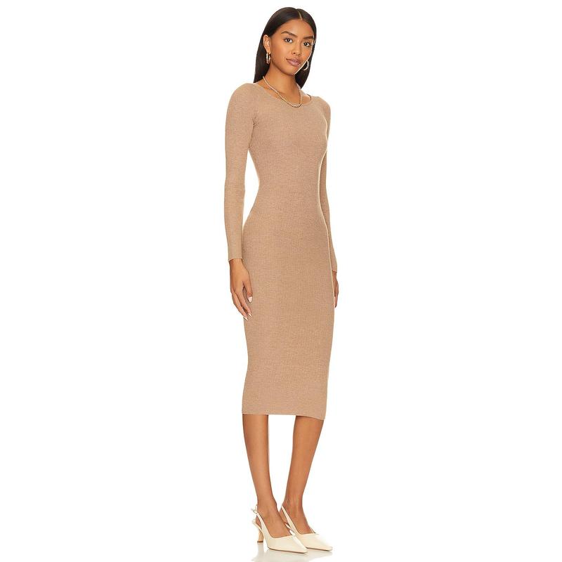 LPA Auburn Sweater Dress in Chocolate