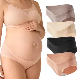 Momcozy Maternity Underwear Seamless, Pregnancy Postpartum Panties Under Bump Maternity Underwear Cotton maternity  undies