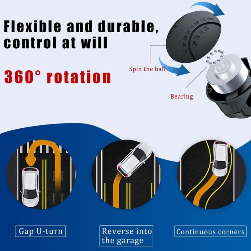 This new heavy-duty steering wheel swivel, made with soft silicone and metal bearings, is suitable for power steering wheels in cars, tractors, trucks, boats, lawnmowers, forklifts, and more. A perfect Valentine's Day gift to relieve stress.