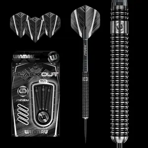 Winmau Blackout Steel Tip Dart Set 26 gram 90% Tungsten alloy