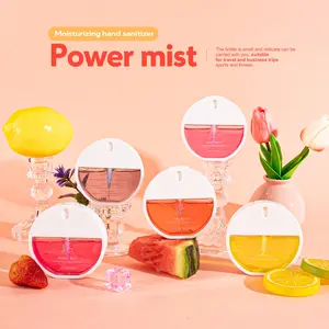 Portable Hand Sanitizer Gel, 30ML Round Fruit Scented Mini Travel Size, Vanilla Lavender Lemon Watermelon, Essential Hygiene Solution