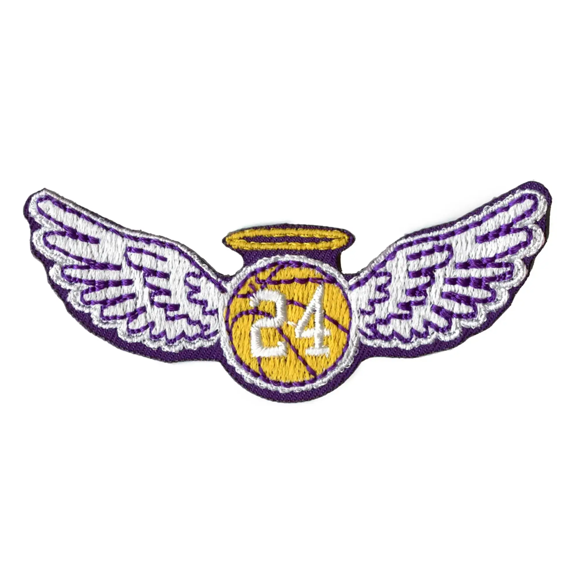 24 Halo Basketball With Wings Patch Basketball Athlete Embroidered Iron On