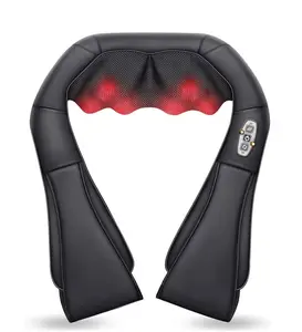 Comfier Shiatsu Shoulder & Neck Massager with Heat, 4D Deep Kneading Back Massager for Men Women - Multipurpose Straps, Portable - Comfort