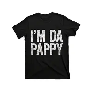 I'M DA PAPPY Graphic Print Streetwear T-Shirt - Unisex Retro Cotton Tee with Round Neck, Regular Fit, Machine Washable, All-Season Casual Wear
