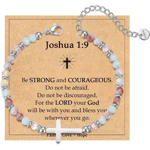 Bracelet for Girls Women, Christian Religious Gifts for Daughter Granddaughter Sister Niece Valentines Easter Baptism Confirmation Communion Graduation Christmas Birthday Gifts for Girls Women