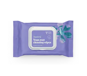 Lavender Yoga Mat Cleaning Wipes Pouch