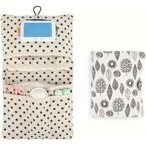 Diaper Bag with Wet Wipe Dispenser for Toddlers -, Multifunctional Travel Organizer, Leaves