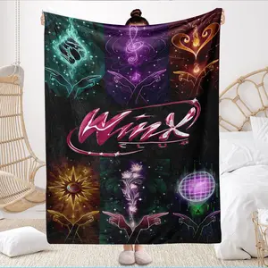 Winx Club Theme Blanket, Fairy Magic Ultra Soft Comfortable Lightweight Durable, Sofa Bed Throw Home Decor Gift for Girls Birthday