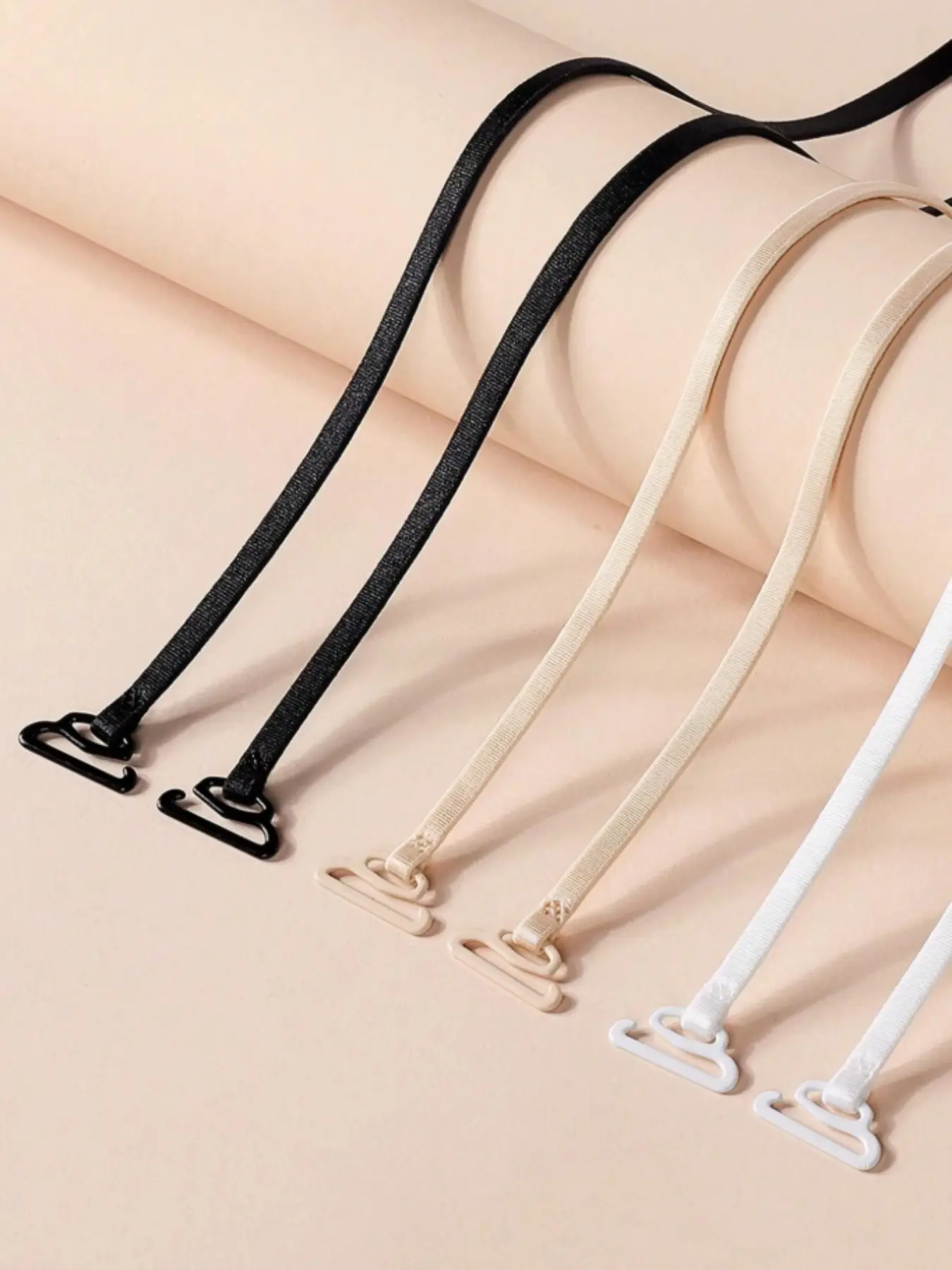 Women's Invisible Shoulder Bra Straps, Thin Fabric Transparent Design, Lightweight, Removable & Non-Slip, 3 Pairs for Daily Use, Backless Underwear Accessories, Everyday, Soft Straps