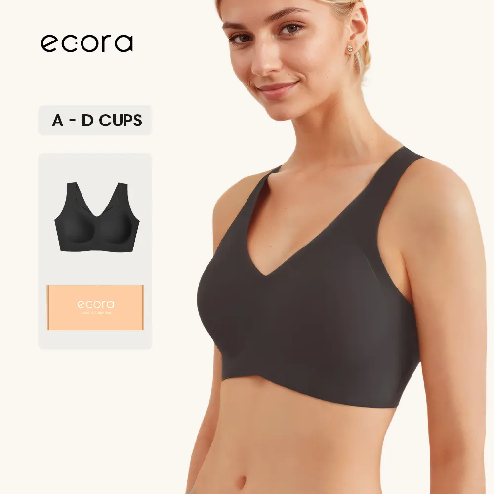 ecora | 24H Comfort Free Size Seamless Bra, Wireless Push-up bra, Women Lingerie, Womenswear Lady, Bra for women Basic Minimalist
