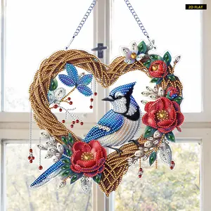 2D FLATAnimal Theme 2D Flat DIY Special Shape Hanging Diamond Art Kits Diamond Painting Set Rhinestone Diamond Art Window Pendants Window Diamond Painting Kit is Suitable for Decorations. Create Unique DIY Handicrafts, Making Gifts Distinctive and Unique!