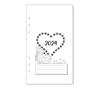 2024 Monthly Planner Calendar Refills for A5 Size Planners, Fits kikiki.K, Filofax, Louis Vuitton GM, Day Designer, Carpe Diem