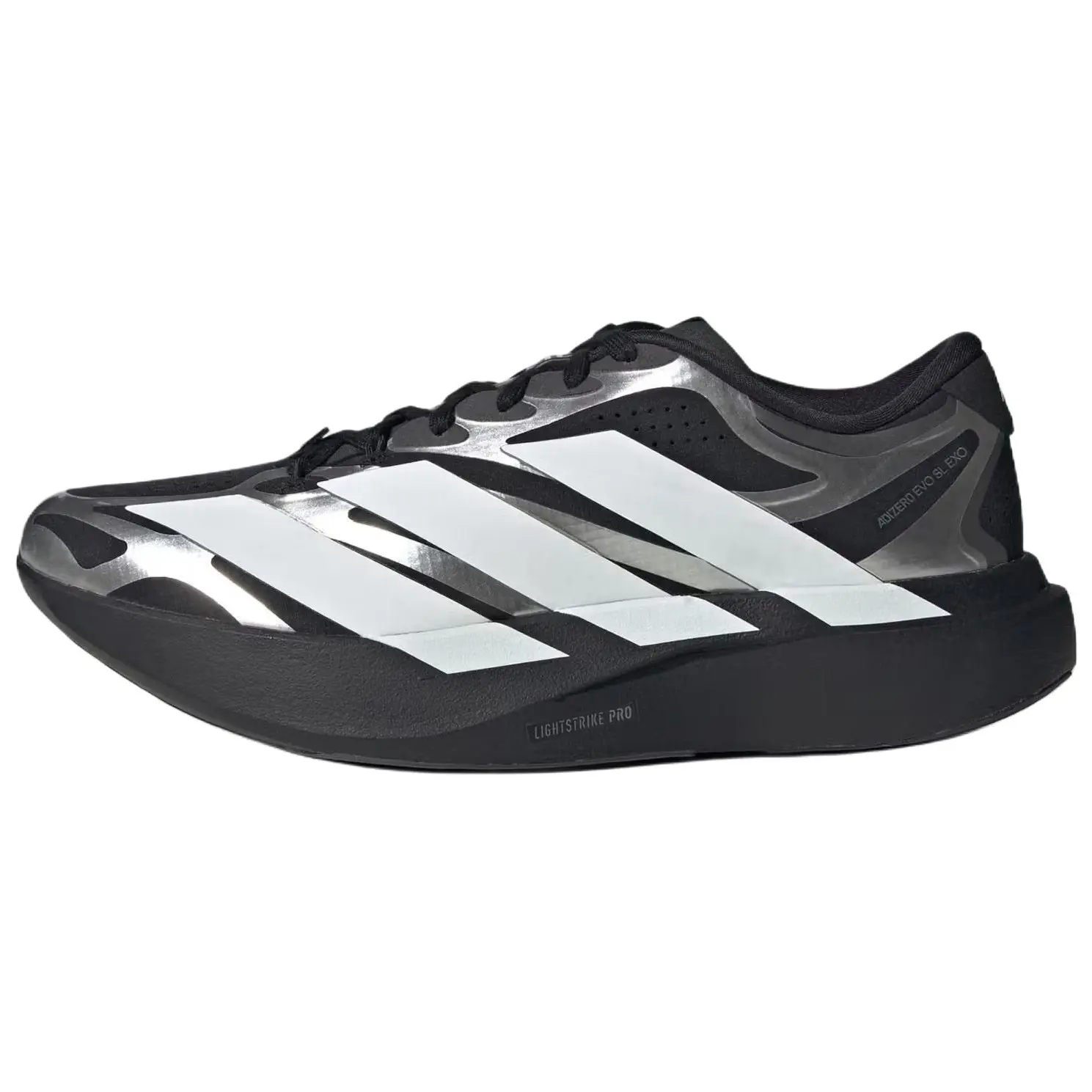 adidas Adizero EVO SL EXO Running Sneaker - Black White Silver, Performance Footwear for adizero Evo SL Running Scenarios, Men’s Shoes, Race Days, Tempo Run
