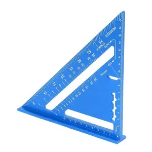 Aluminum Rafter Square, Carpenter Layout Tool, Alloy Triangle Ruler, Hand Measuring Tool with Clear Markings for Home & Office