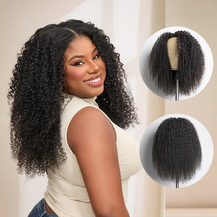 Luvme Too Easy Texture™ 0 Skill Needed-Beginner Friendly Wear Half Wig Invisible Hairline Human Hair Glueless V Part Wig No Leave Out Drawstring Insta