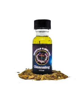 Cleansing Handmade Ritual Oil for Negativity and Purification made with Herbs & Essential Oils | Hoodoo, Voodoo, Wicca, Pagan | Aromatherapy