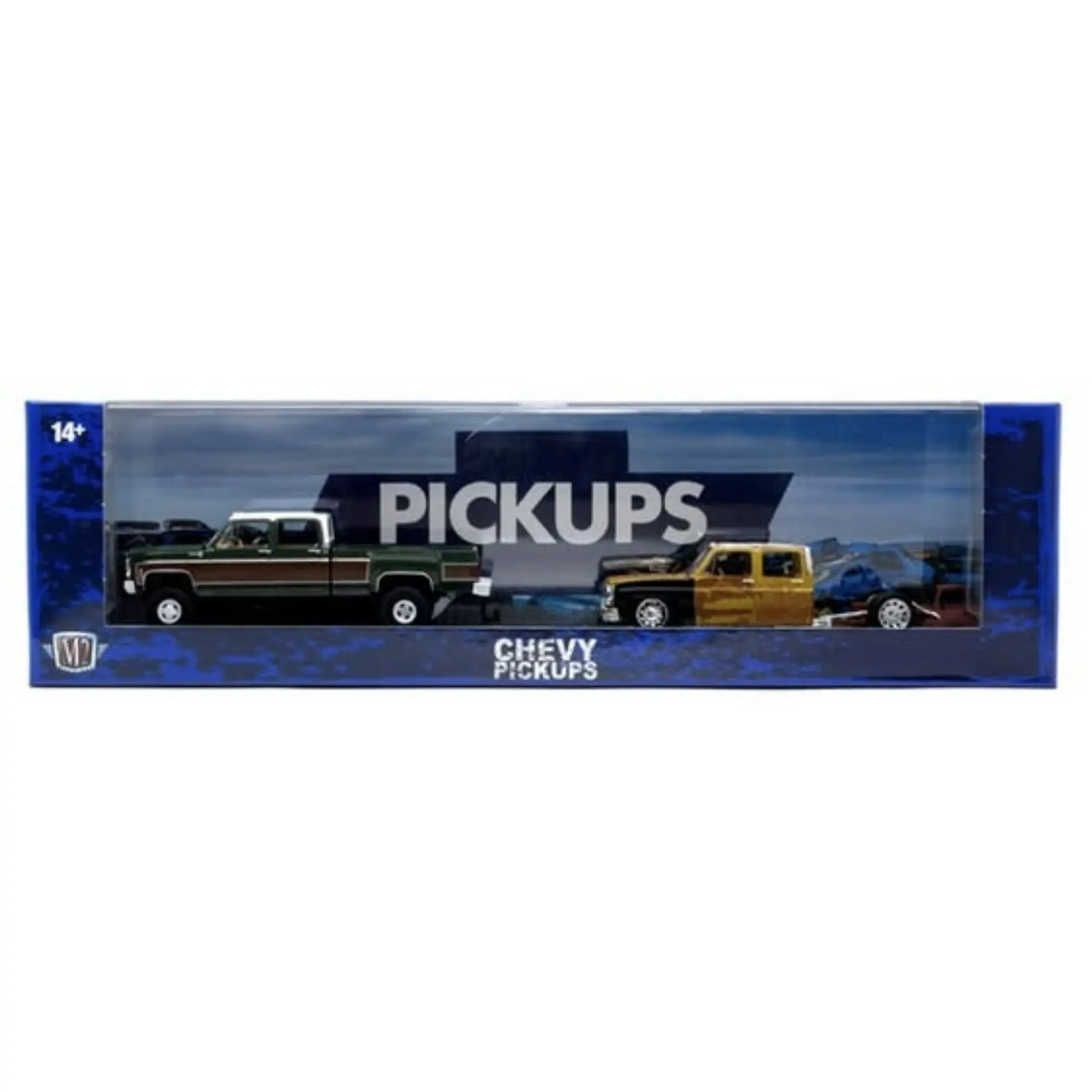 M2 Machines 1973 Chevrolet Cheyenne Super 20 & 1975 Chevrolet Silverado 30 4x4 Auto Haulers R90