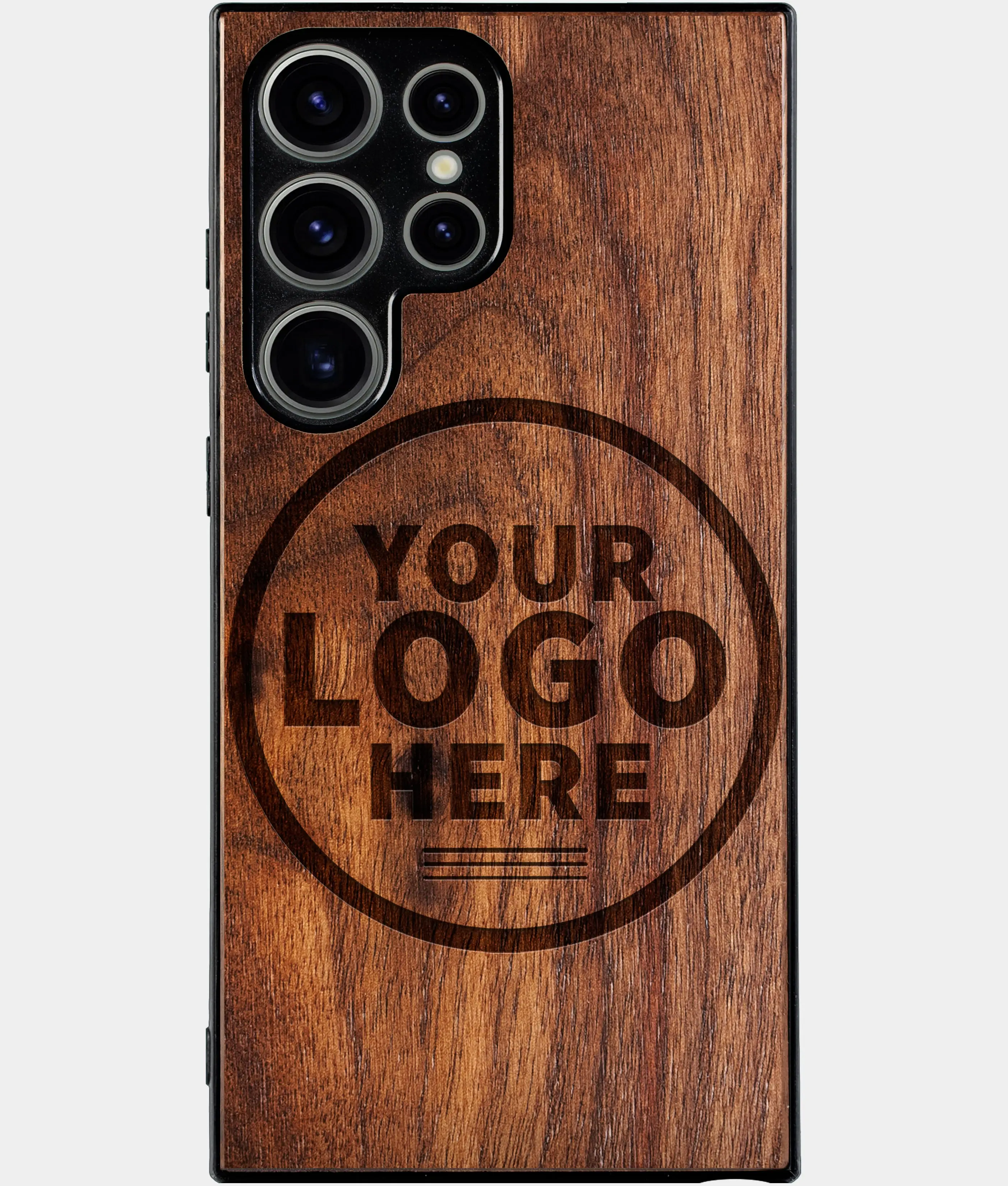 Walnut Wood Galaxy S25 Ultra Case - Custom Engraved S25 Ultra Cover