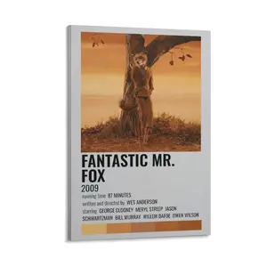 Fantastic Mr. Foxs Movie Poster. Comedy Art Print. Bedroom Decor. Poster Canvas Wall Art For Bedroom Decor Bar Office Room Decor Gift