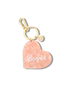 Hand-Painted Lover Heart Bag Charm + Keychain | Eco-Friendly